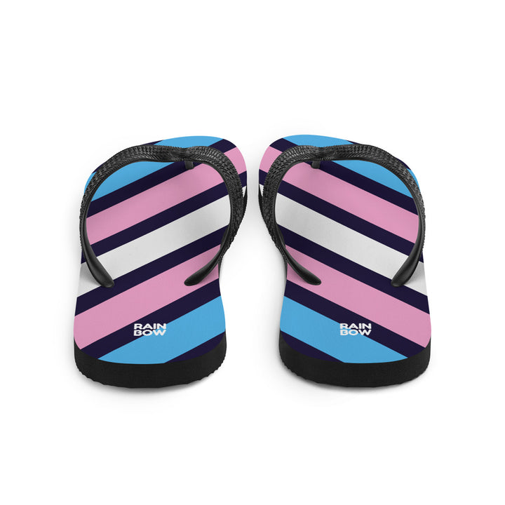 Trans Diagonal Stripe Flip-Flops Flip Flops The Rainbow Stores