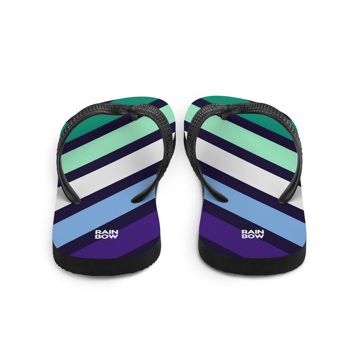 Gay Men's Diagonal Stripes Flip-Flops Flip Flops The Rainbow Stores