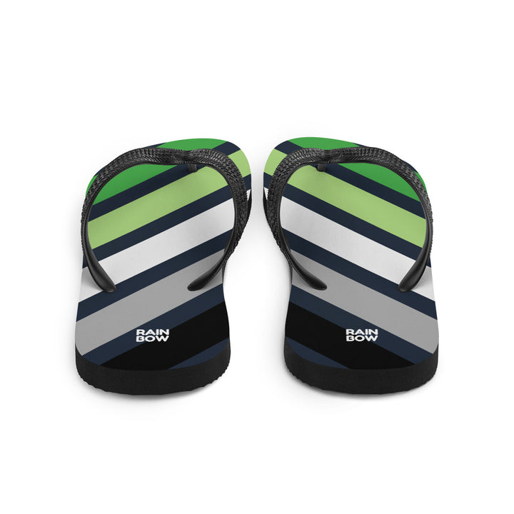 Aromantic Diagonal Stripes Flip-Flops Flip Flops The Rainbow Stores