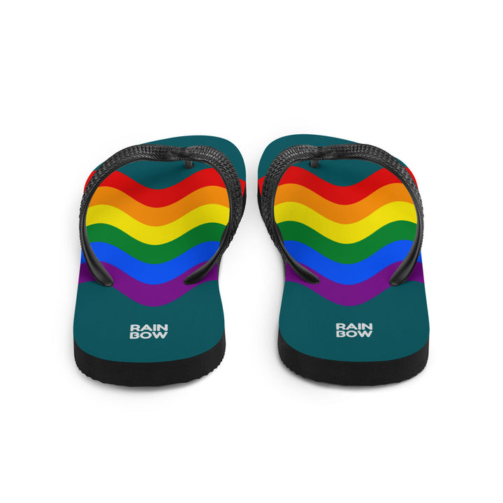 Wavy Rainbow Pride Flag Flip-Flops Flip Flops The Rainbow Stores