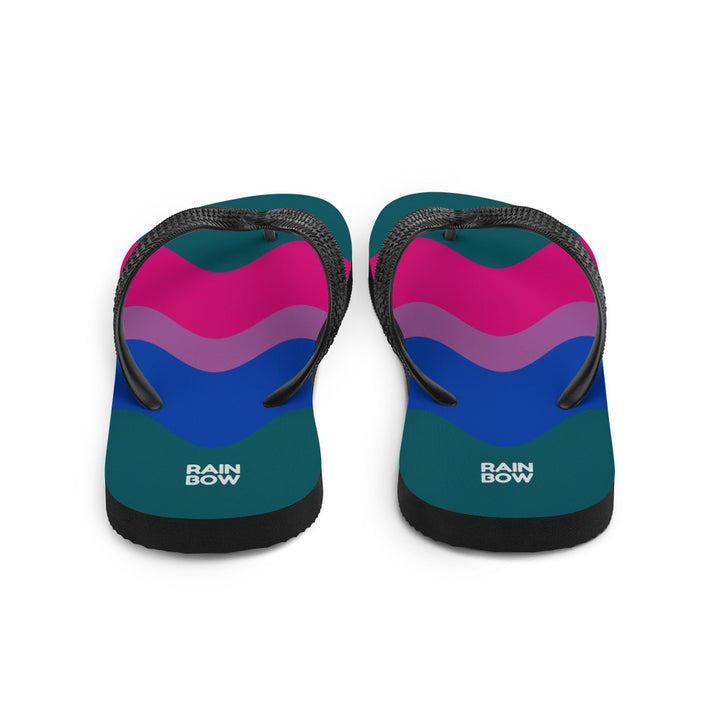 Wavy Bisexual Pride Flag Flip-Flops Flip Flops The Rainbow Stores