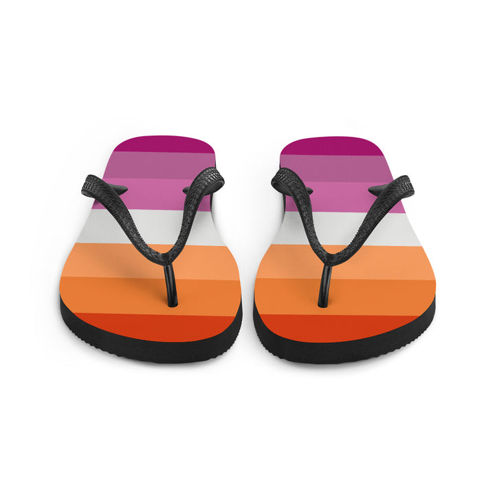 Lesbian 7 Stripe Flag Flip-Flops Flip Flops The Rainbow Stores