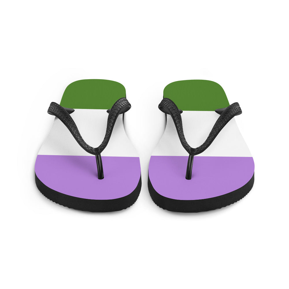 Genderqueer Pride Flag Flip-Flops Flip Flops The Rainbow Stores