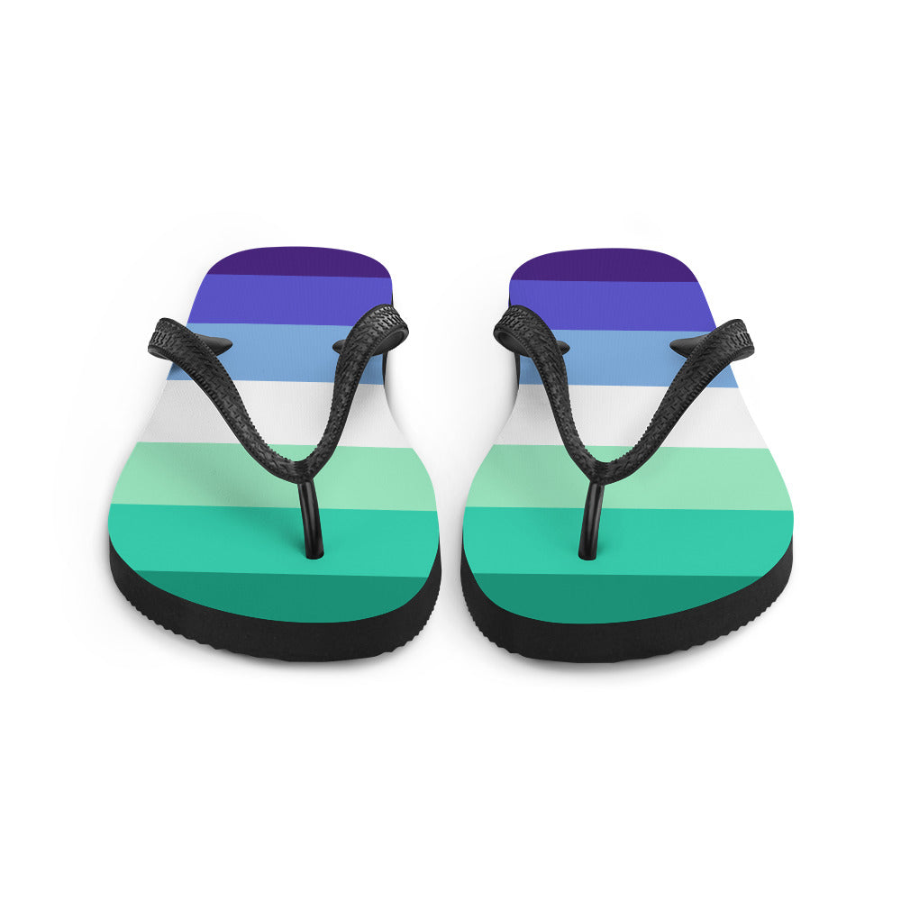 Gay Men 7 Stripe Pride Flag Flip-Flops Flip Flops The Rainbow Stores