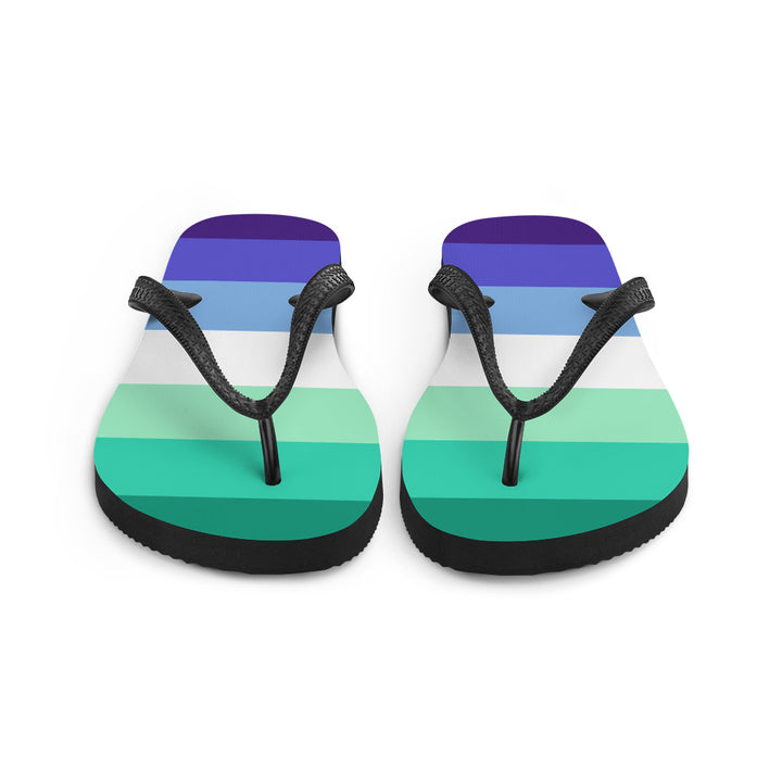 Gay Men 7 Stripe Pride Flag Flip-Flops Flip Flops The Rainbow Stores