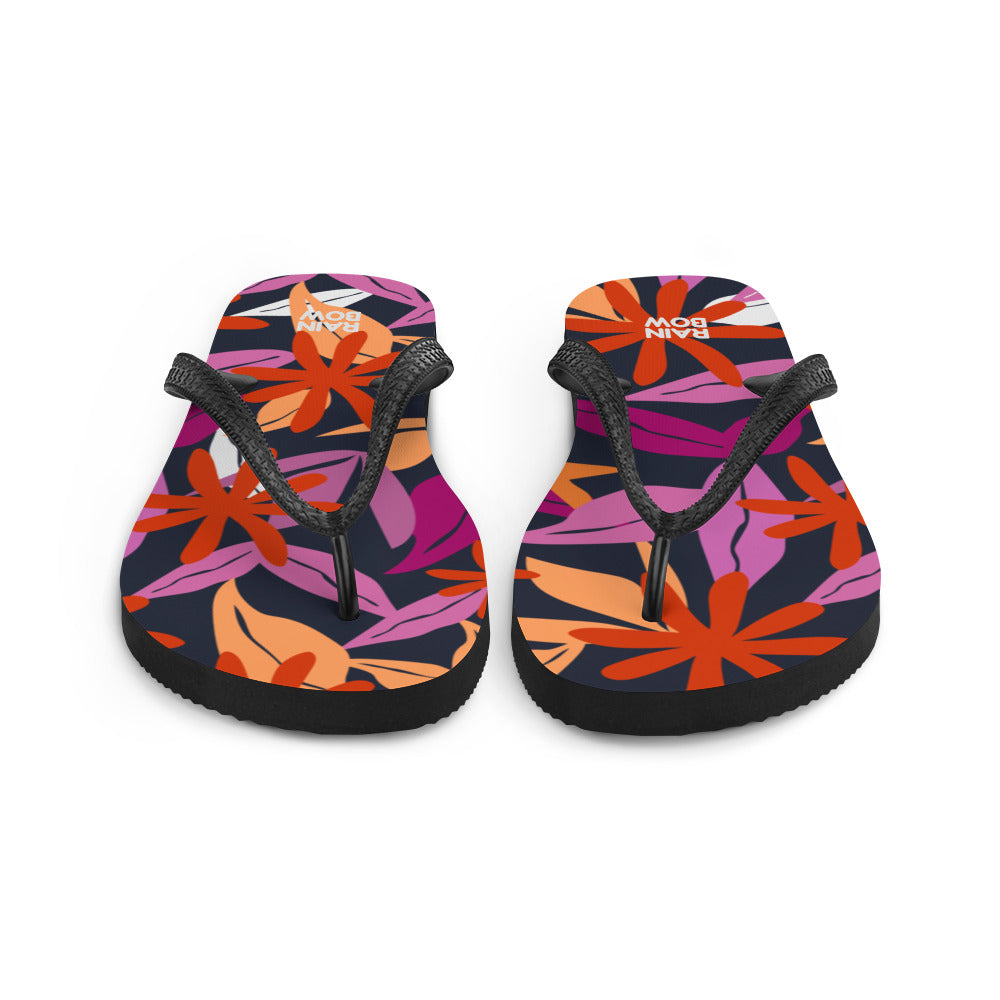 Abstract Floral Pattern Flip-Flops in Lesbian Colours Flip Flops The Rainbow Stores