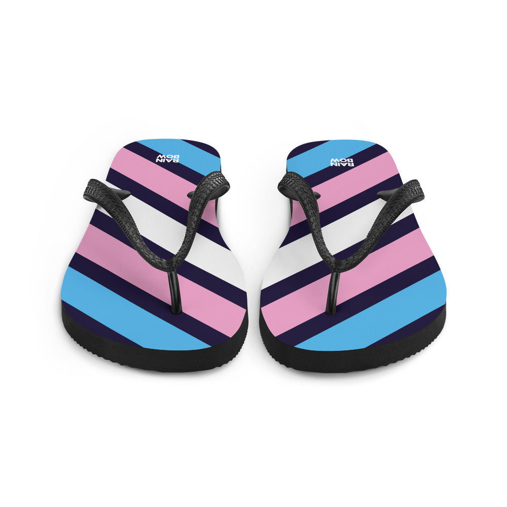 Trans Diagonal Stripe Flip-Flops Flip Flops The Rainbow Stores