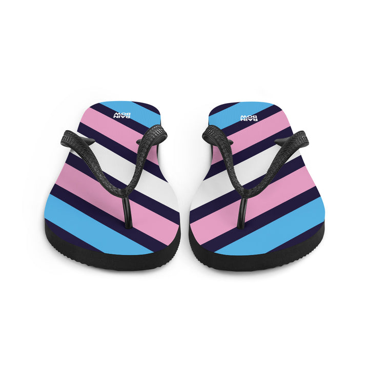 Trans Diagonal Stripe Flip-Flops Flip Flops The Rainbow Stores