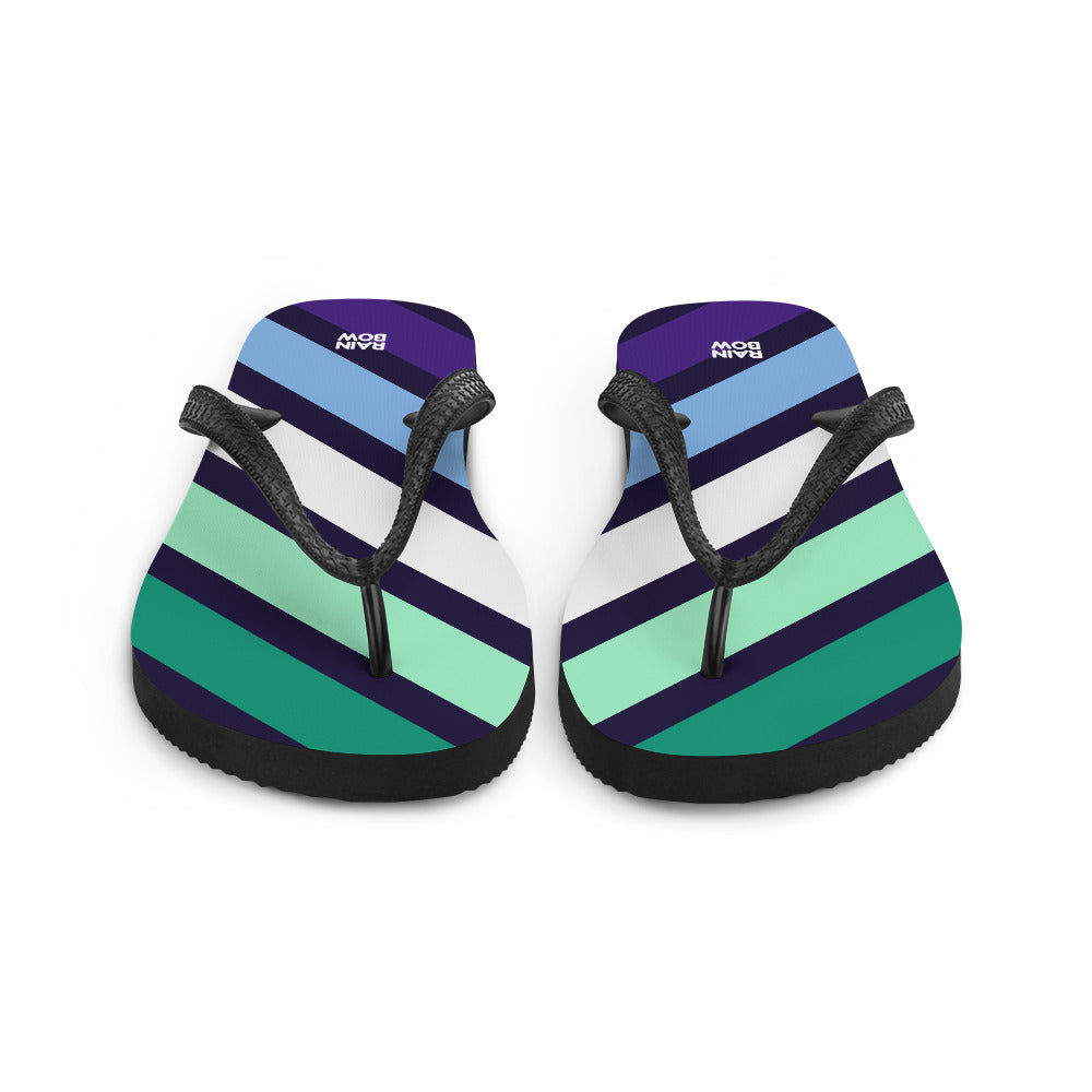 Gay Men's Diagonal Stripes Flip-Flops Flip Flops The Rainbow Stores