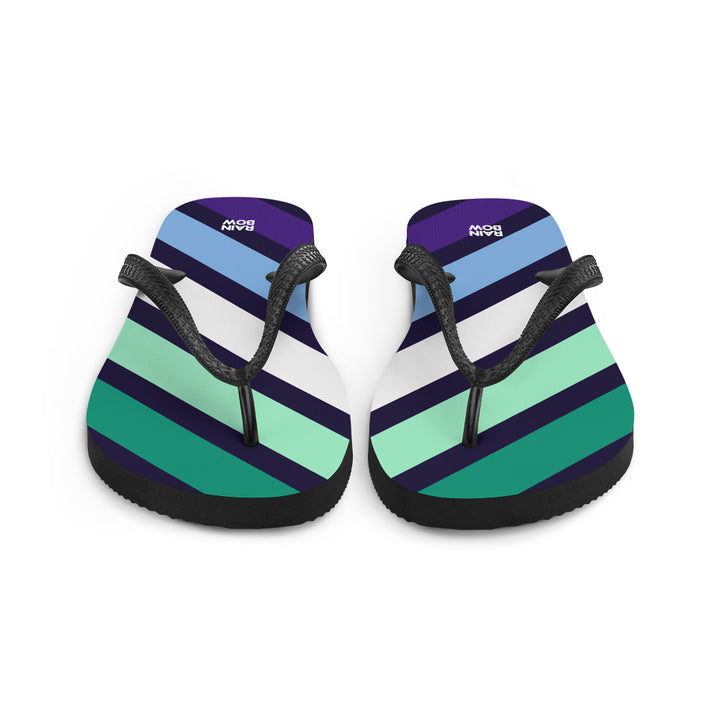 Gay Men's Diagonal Stripes Flip-Flops Flip Flops The Rainbow Stores