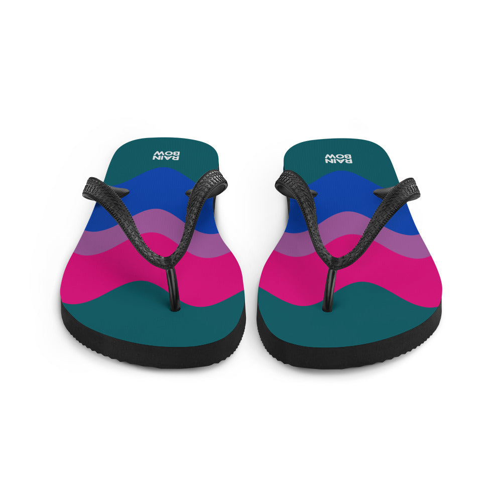 Wavy Bisexual Pride Flag Flip-Flops Flip Flops The Rainbow Stores