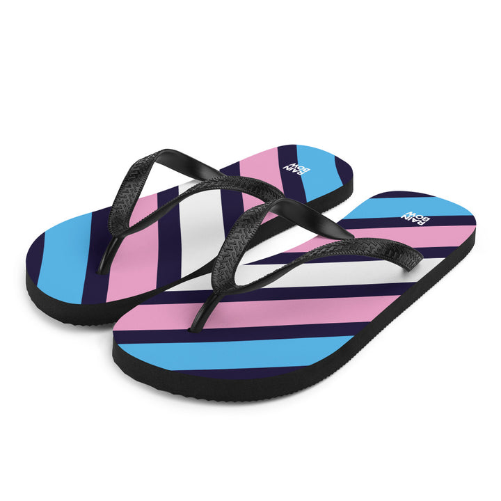 Trans Diagonal Stripe Flip-Flops Flip Flops The Rainbow Stores