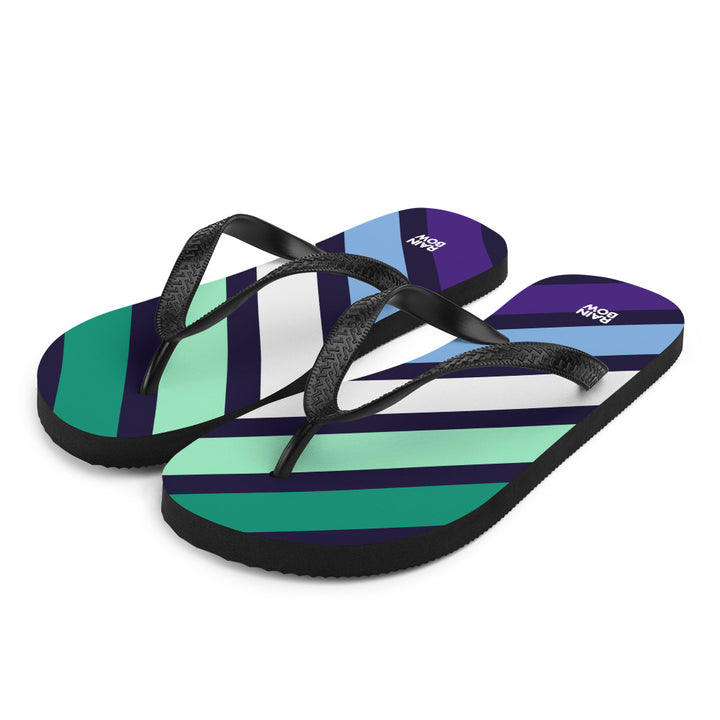 Gay Men's Diagonal Stripes Flip-Flops Flip Flops The Rainbow Stores