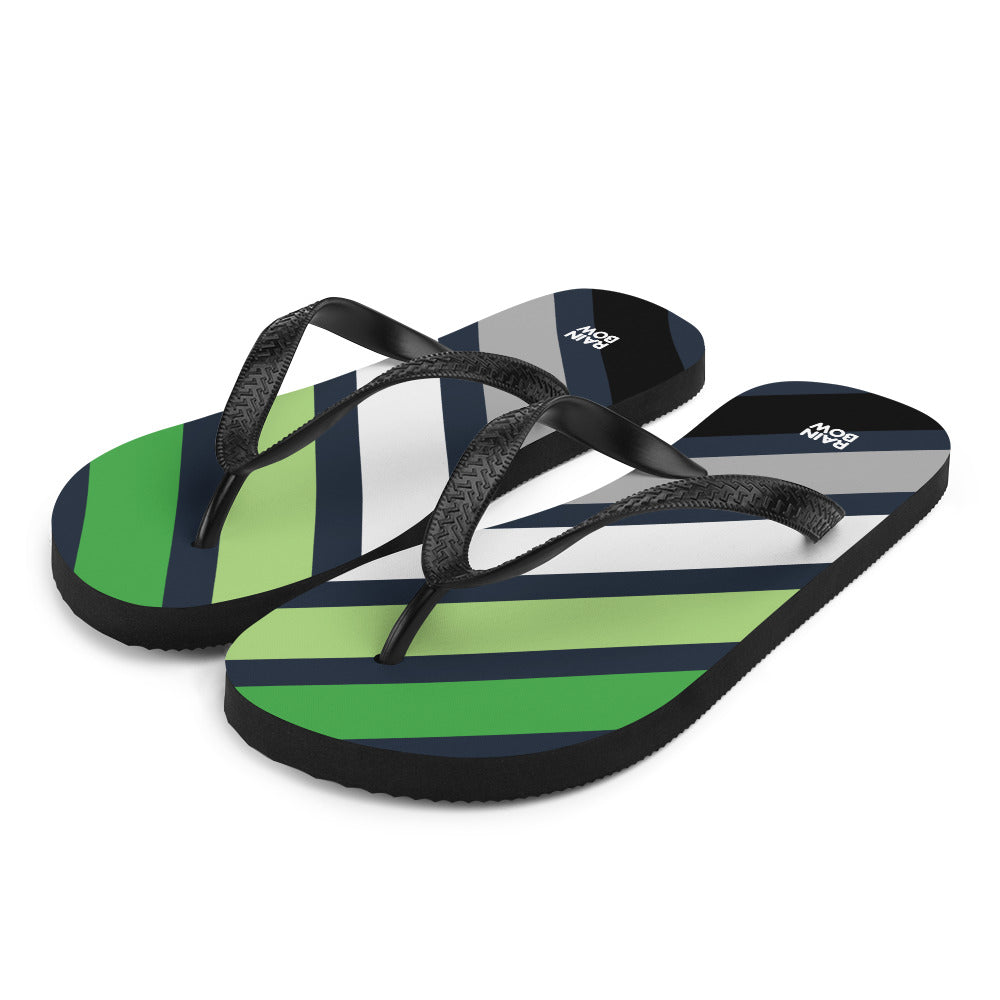 Aromantic Diagonal Stripes Flip-Flops Flip Flops The Rainbow Stores