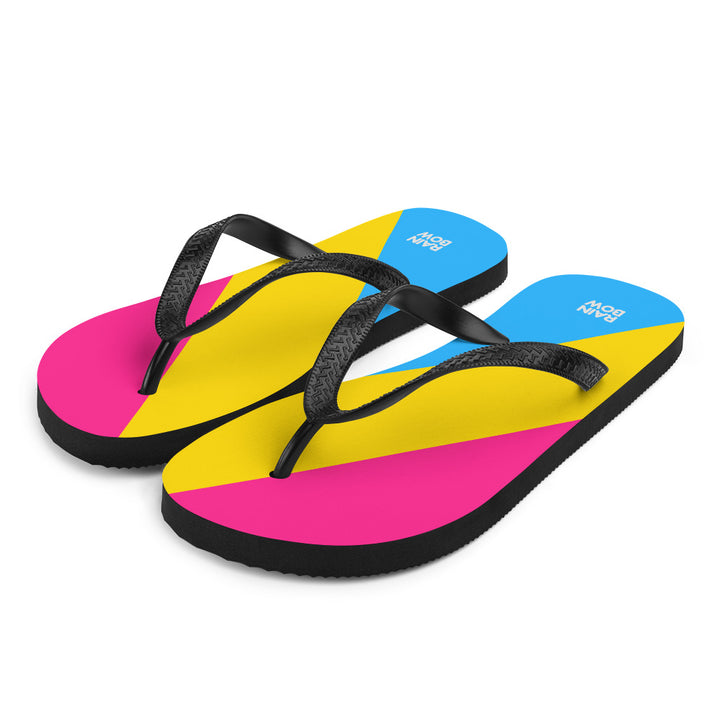 Pansexual Diagonal Pride Flag Flip-Flops Flip Flops The Rainbow Stores