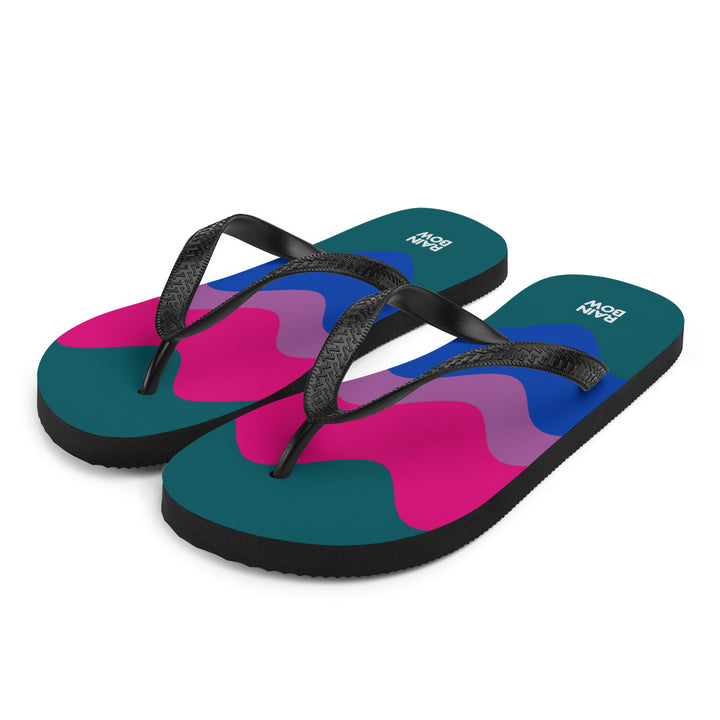Wavy Bisexual Pride Flag Flip-Flops Flip Flops The Rainbow Stores
