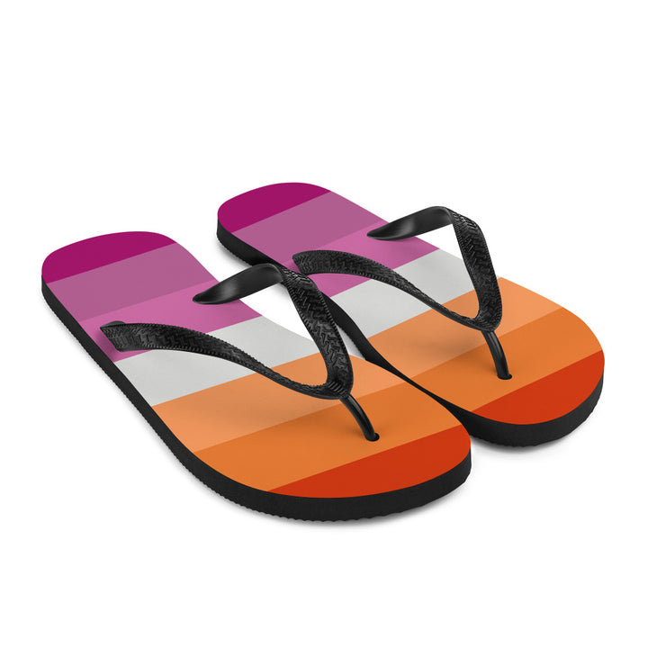 Lesbian 7 Stripe Flag Flip-Flops Flip Flops The Rainbow Stores