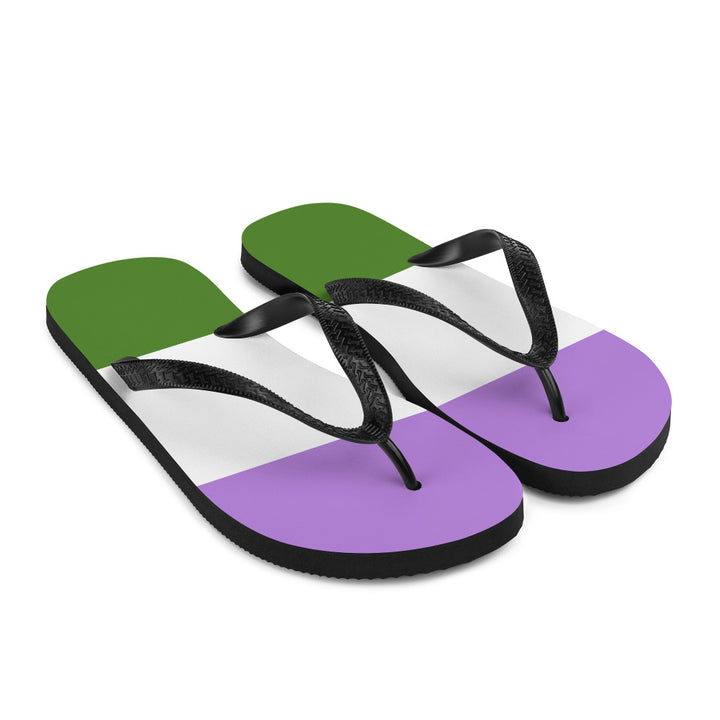 Genderqueer Pride Flag Flip-Flops Flip Flops The Rainbow Stores