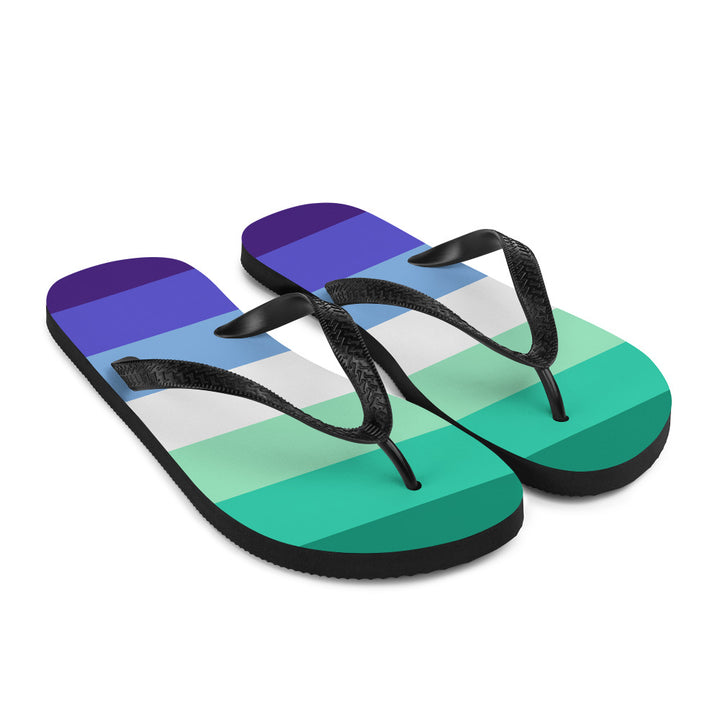 Gay Men 7 Stripe Pride Flag Flip-Flops Flip Flops The Rainbow Stores