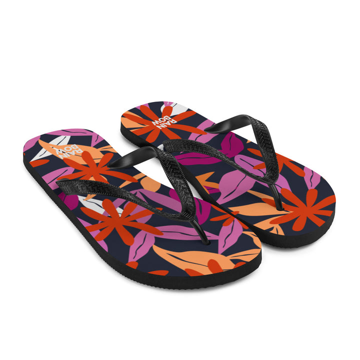 Abstract Floral Pattern Flip-Flops in Lesbian Colours Flip Flops The Rainbow Stores