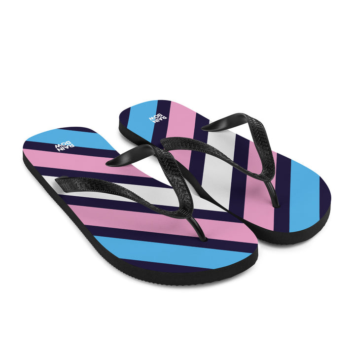 Trans Diagonal Stripe Flip-Flops Flip Flops The Rainbow Stores