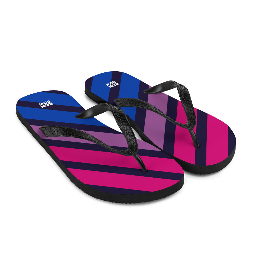 Bisexual Diagonal Stripe Flip-Flops Flip Flops The Rainbow Stores