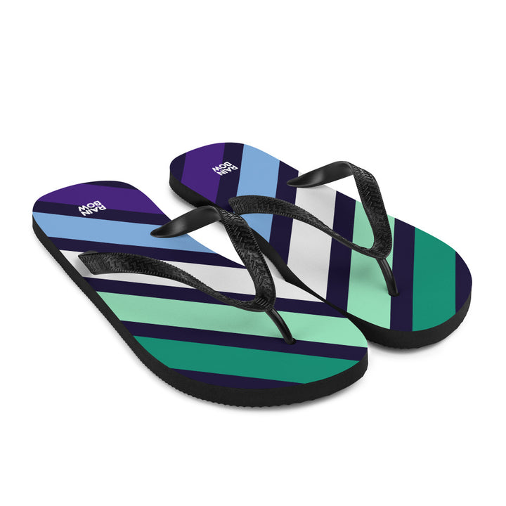 Gay Men's Diagonal Stripes Flip-Flops Flip Flops The Rainbow Stores