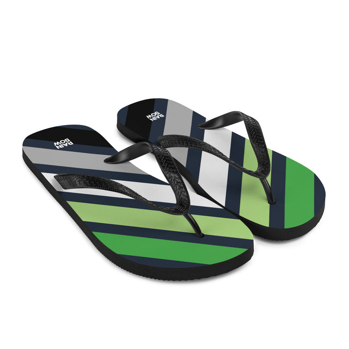 Aromantic Diagonal Stripes Flip-Flops Flip Flops The Rainbow Stores