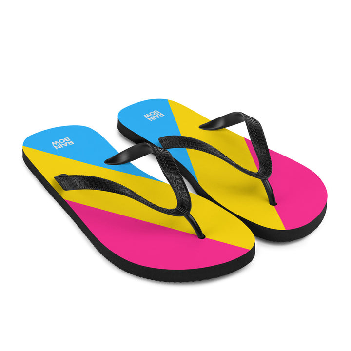 Pansexual Diagonal Pride Flag Flip-Flops Flip Flops The Rainbow Stores