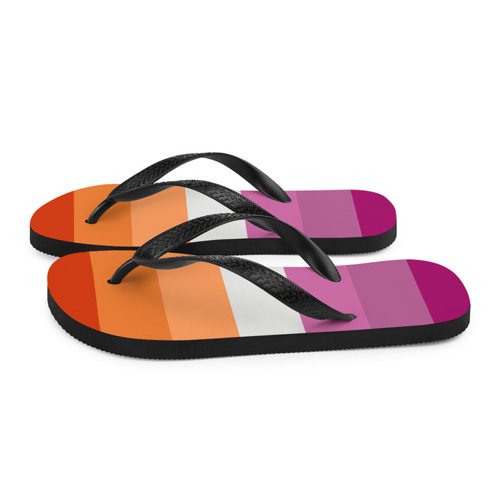 Lesbian 7 Stripe Flag Flip-Flops Flip Flops The Rainbow Stores