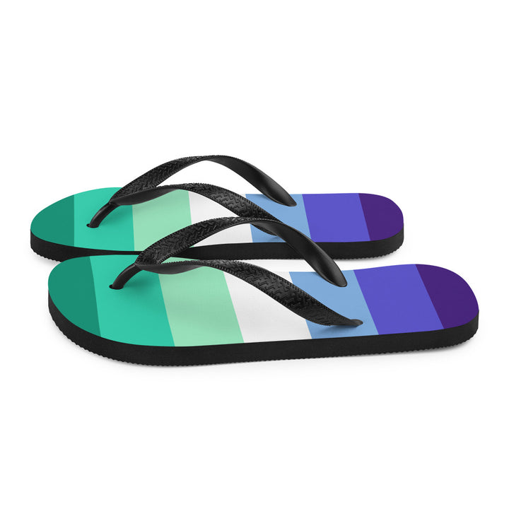 Gay Men 7 Stripe Pride Flag Flip-Flops Flip Flops The Rainbow Stores