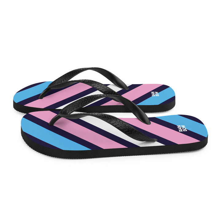 Trans Diagonal Stripe Flip-Flops Flip Flops The Rainbow Stores