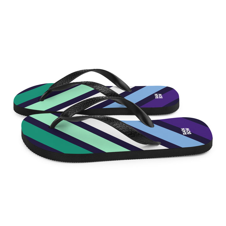 Gay Men's Diagonal Stripes Flip-Flops Flip Flops The Rainbow Stores