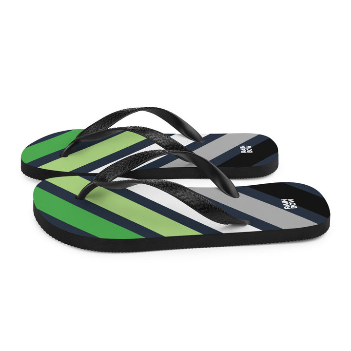 Aromantic Diagonal Stripes Flip-Flops Flip Flops The Rainbow Stores