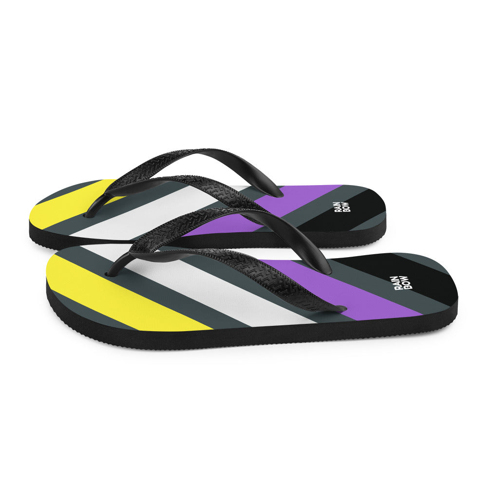 Non-Binary Diagonal Stripes Flip-Flops Flip Flops The Rainbow Stores