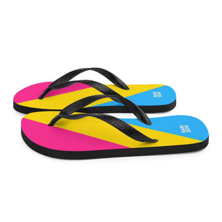 Pansexual Diagonal Pride Flag Flip-Flops Flip Flops The Rainbow Stores
