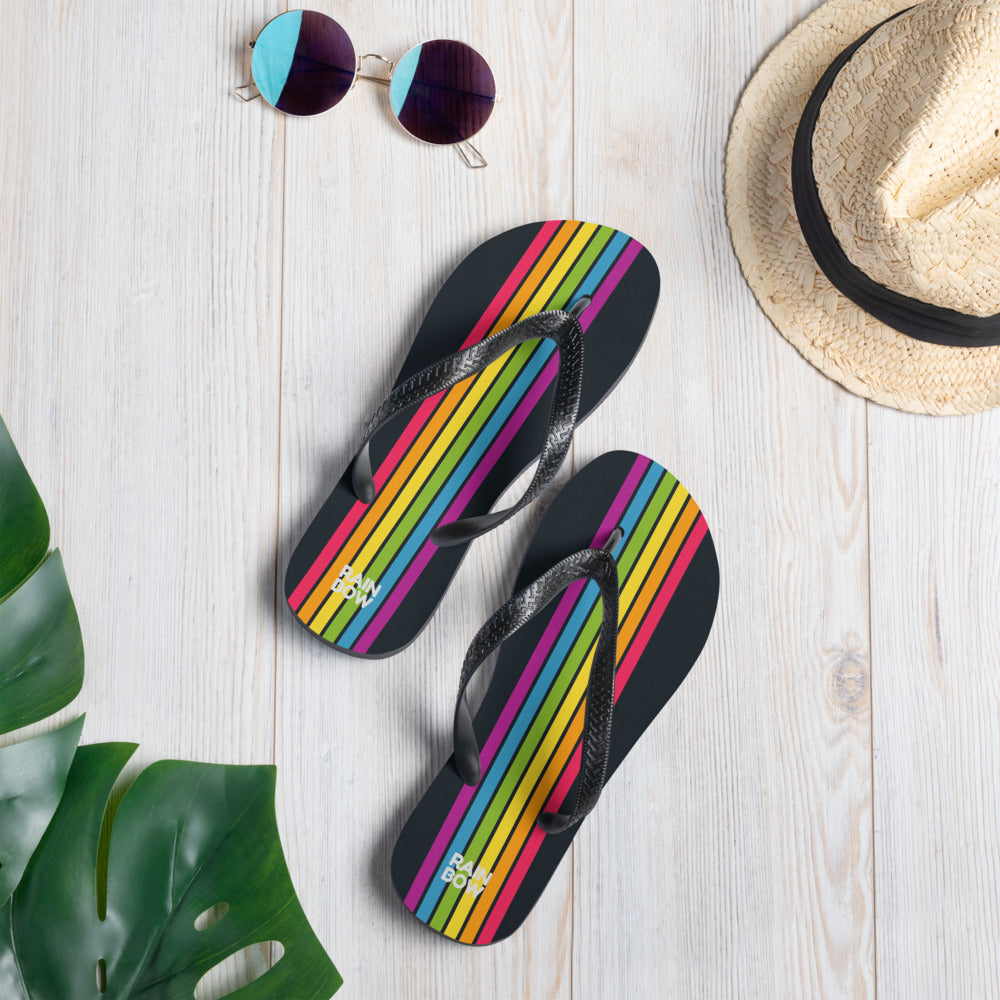 Rainbow Stripe Flip-Flops Flip Flops The Rainbow Stores