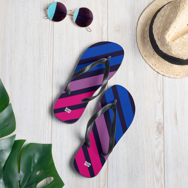 Bisexual Diagonal Stripe Flip-Flops Flip Flops The Rainbow Stores