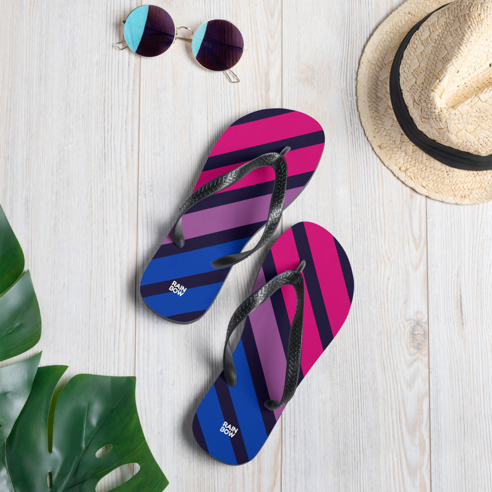 Bisexual Diagonal Stripe Flip-Flops Flip Flops The Rainbow Stores