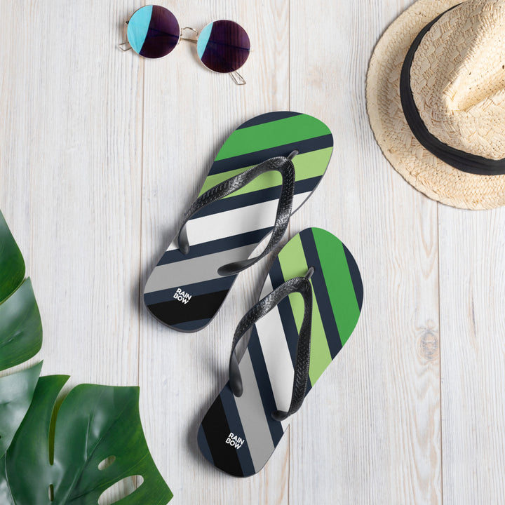 Aromantic Diagonal Stripes Flip-Flops Flip Flops The Rainbow Stores