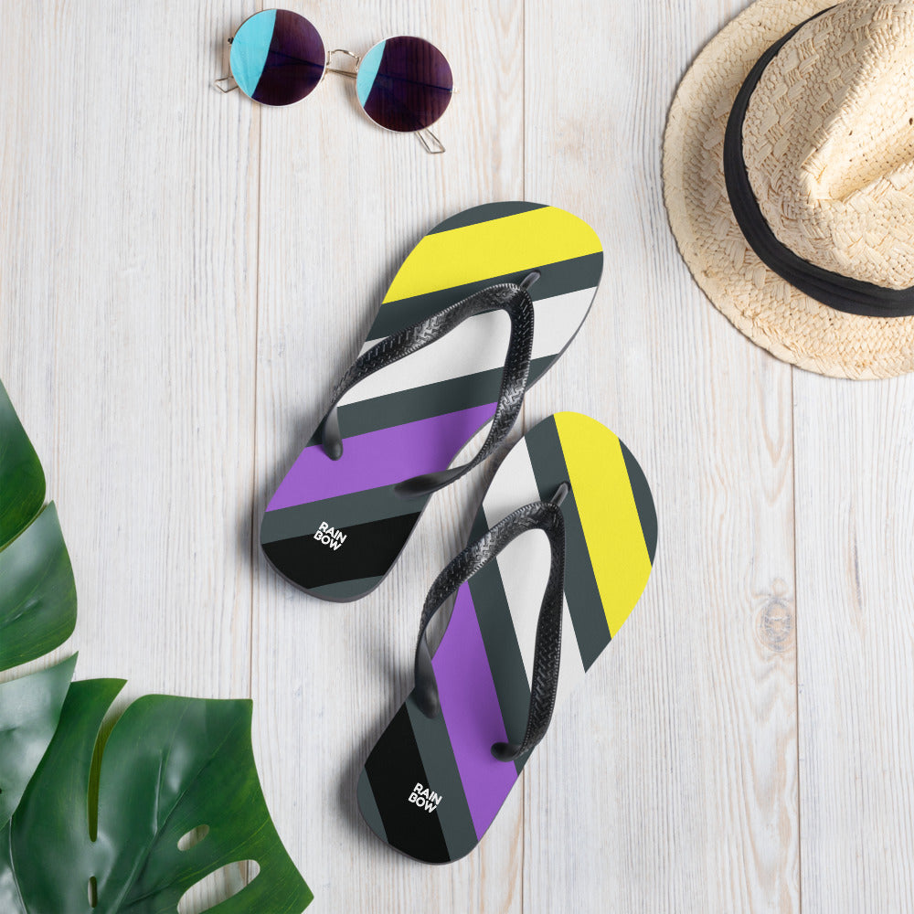 Non-Binary Diagonal Stripes Flip-Flops Flip Flops The Rainbow Stores