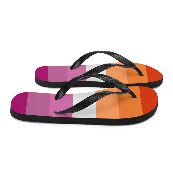 Lesbian 7 Stripe Flag Flip-Flops Flip Flops The Rainbow Stores