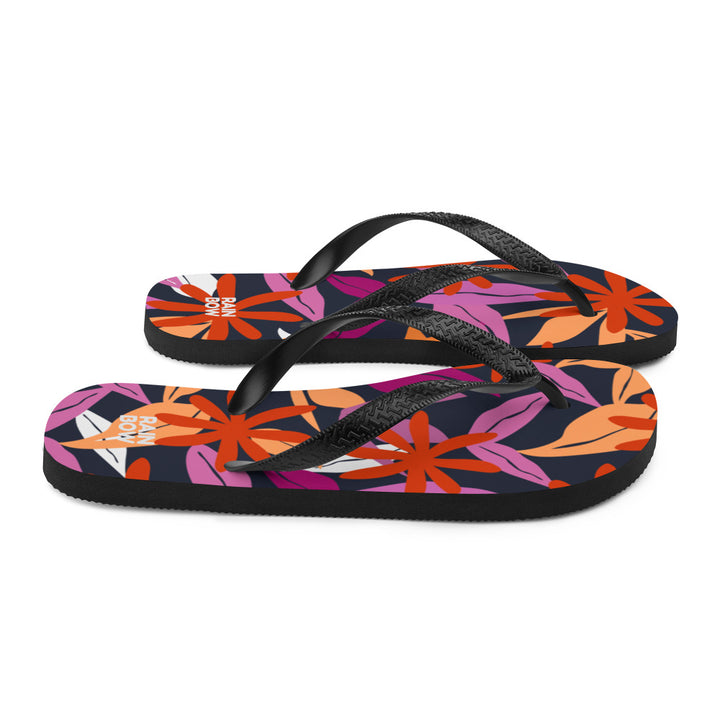 Abstract Floral Pattern Flip-Flops in Lesbian Colours Flip Flops The Rainbow Stores