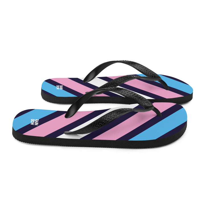 Trans Diagonal Stripe Flip-Flops Flip Flops The Rainbow Stores