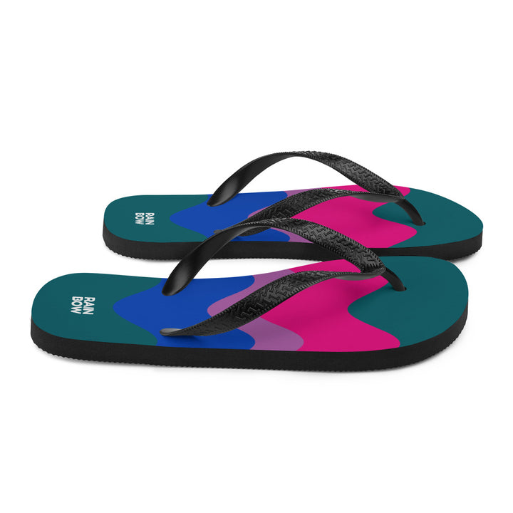 Wavy Bisexual Pride Flag Flip-Flops Flip Flops The Rainbow Stores