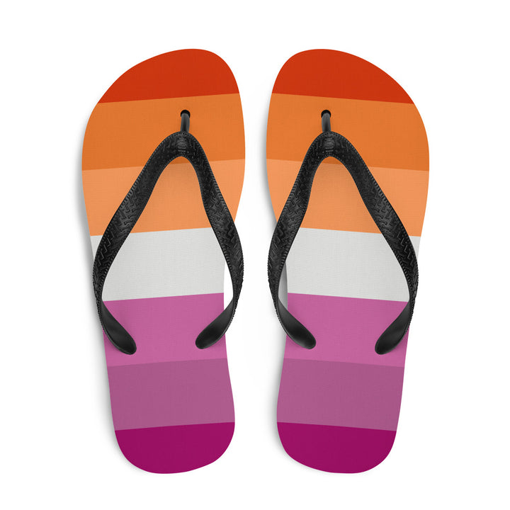 Lesbian 7 Stripe Flag Flip-Flops Flip Flops The Rainbow Stores