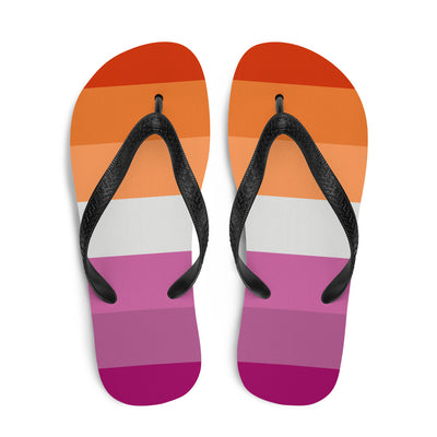 Lesbian 7 Stripe Flag Flip-Flops Flip Flops The Rainbow Stores