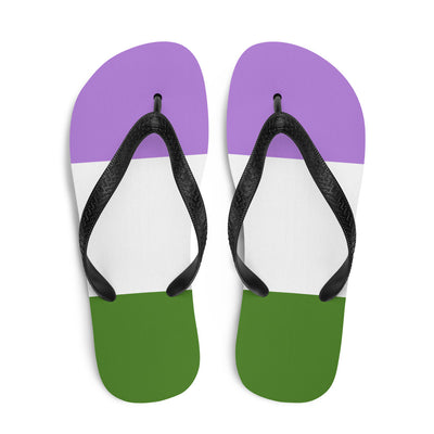 Genderqueer Pride Flag Flip-Flops Flip Flops The Rainbow Stores