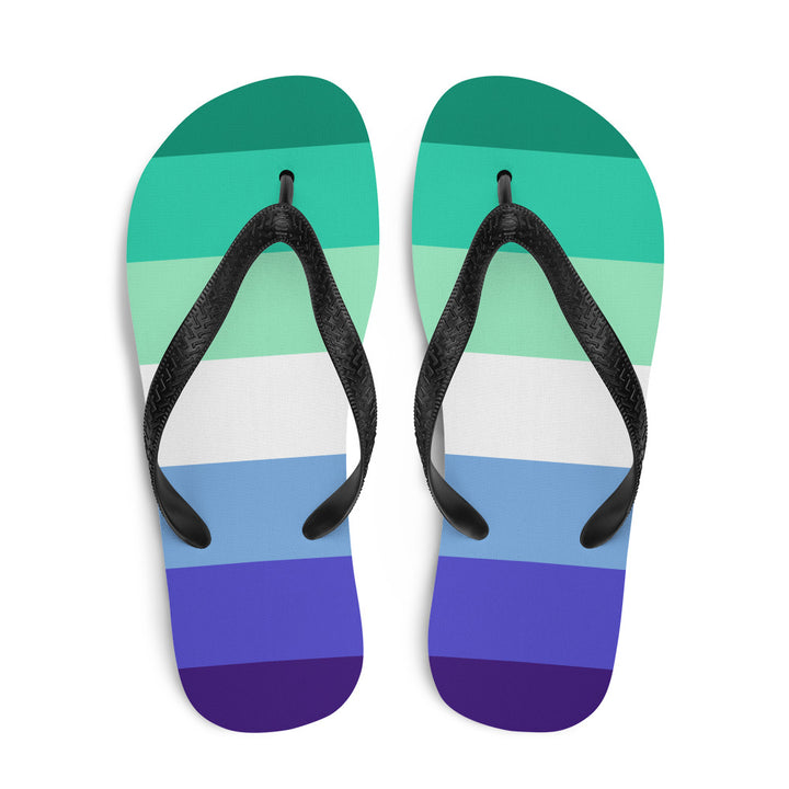 Gay Men 7 Stripe Pride Flag Flip-Flops Flip Flops The Rainbow Stores