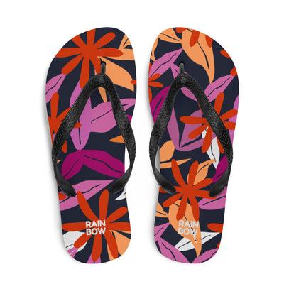 Abstract Floral Pattern Flip-Flops in Lesbian Colours Flip Flops The Rainbow Stores